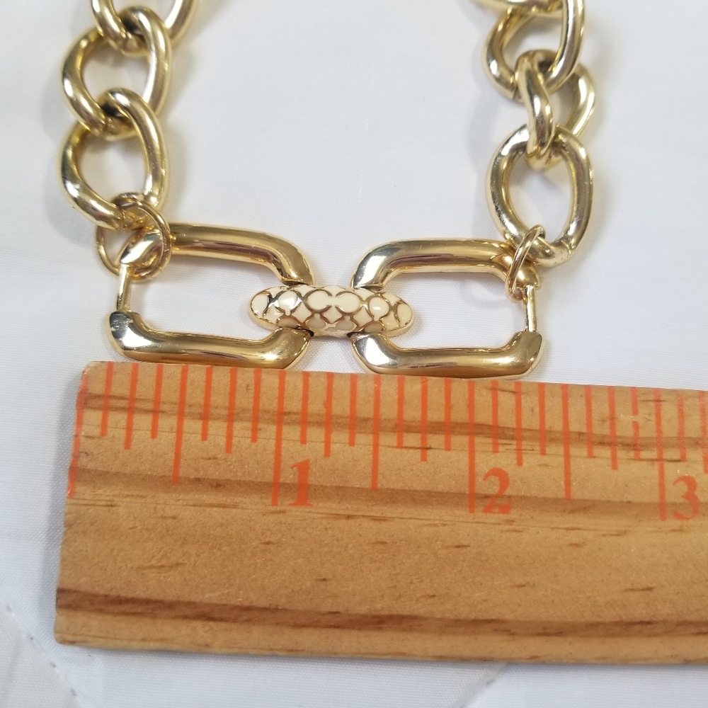 Coach Gold Chunky CC Bracelet - Picture 3 of 4